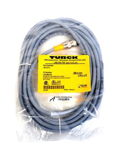 Turck Rkc4.5T-5/tel Cable Assy, 5P M12 Rcpt-Free End, 5M