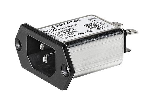 SCHURTER 3-130-936 Connector, Iec C14 Inlet, 2A/250Vac, Screw