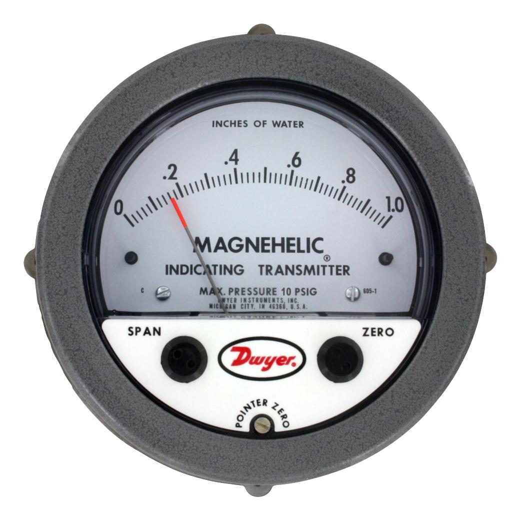 Dwyer 605-2 Pressure Gauge, 2Inch-H2O, 1/8