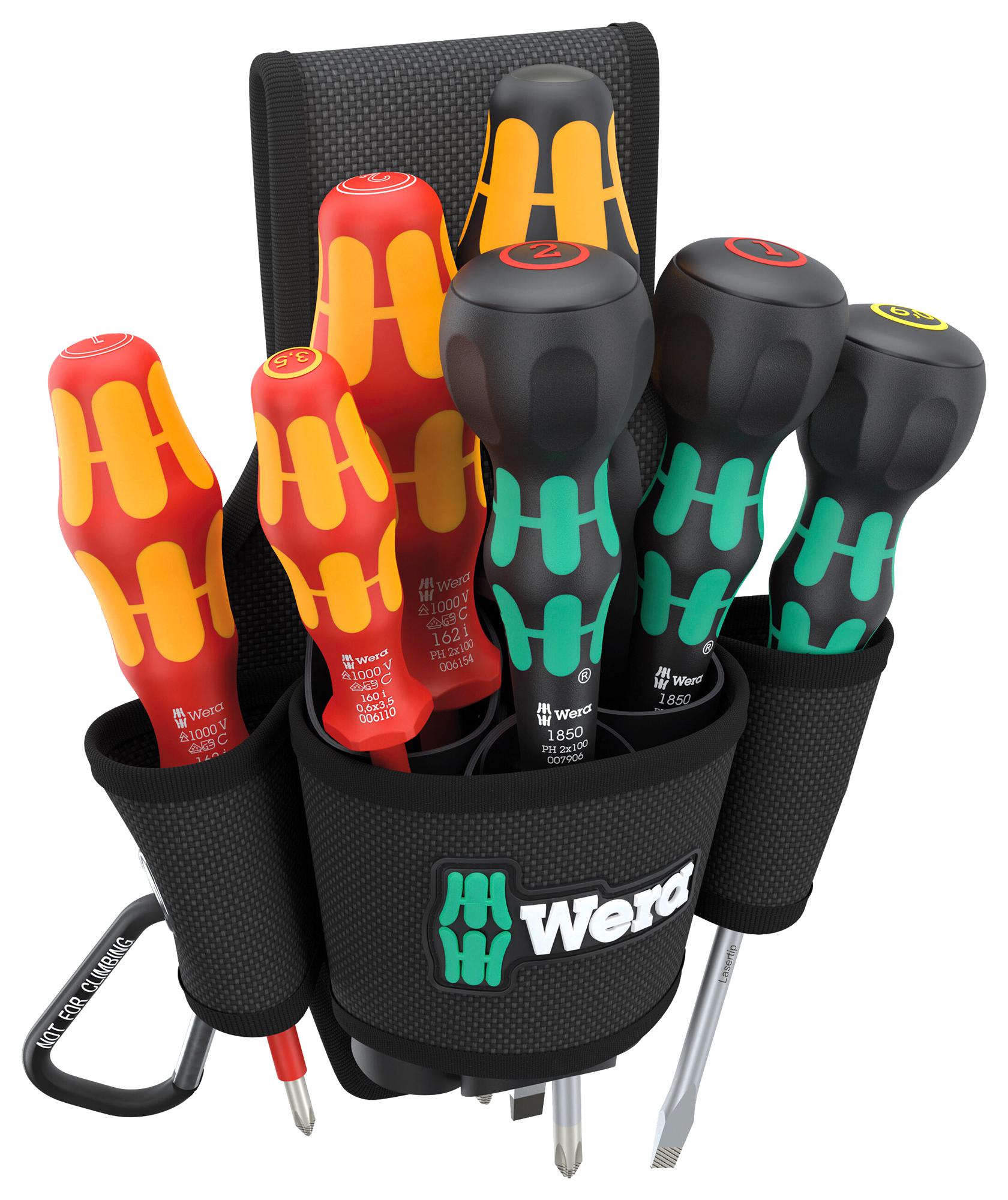 Wera 05136033001 Screwdriver Set, Belt Holster, 8Pc