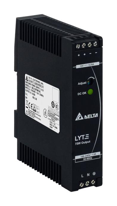 Delta Electronics/power Drl-12V75W1Az Power Supply, Ac-Dc, 12V, 6.25A
