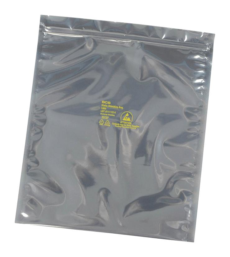 SCS 300106 Static Shield Bag, Metal-In, 10
