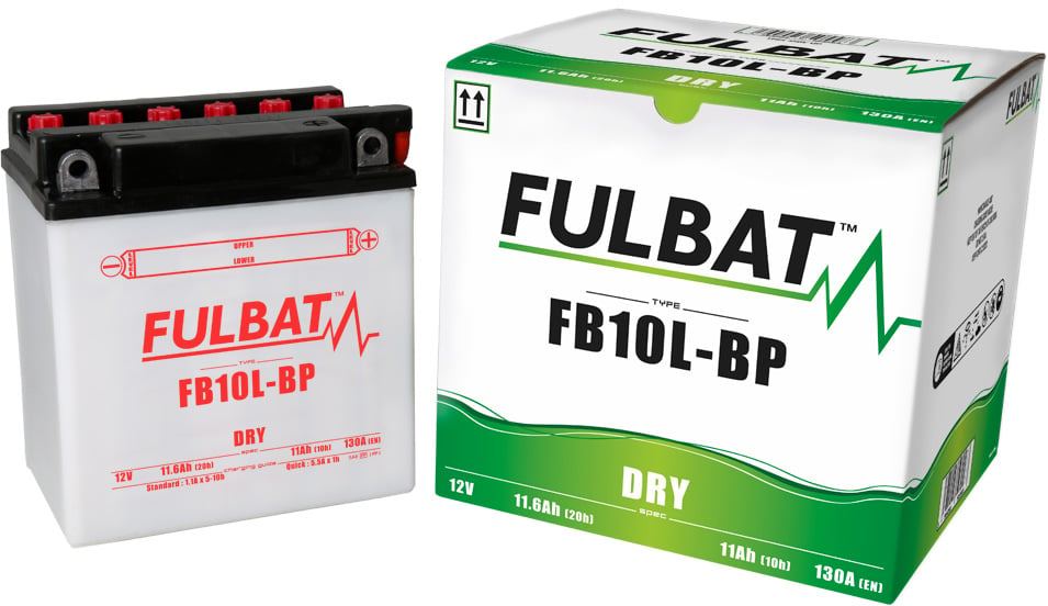 Fulbat FB10L-BP Conventional Motorcycle Battery Size