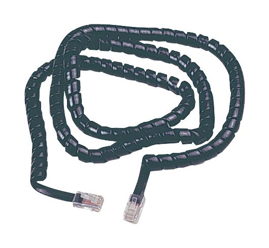 Tuk Chh Patch Lead, Coiled, 4Way, Black