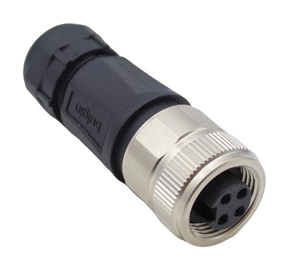 Bulgin Pxptpu78Fbf04Astm22 Sensor Connector, 7/8