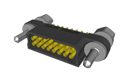 Amphenol SoCapacitorex Mhdas2F016Yde60 Pcb Receptacle, Btb, 16Pos, 2Row, Th