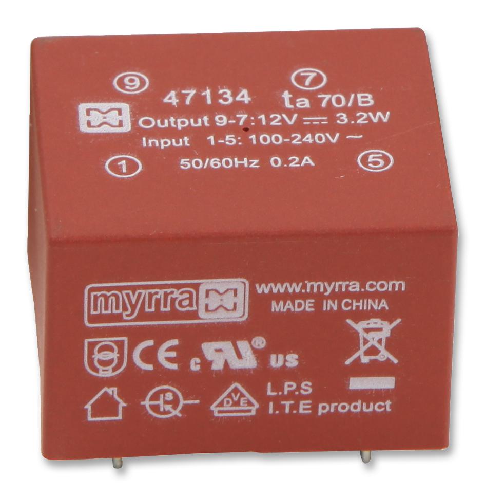 Myrra 47134 Power Supply, 3.2W 12Vdc Unreg