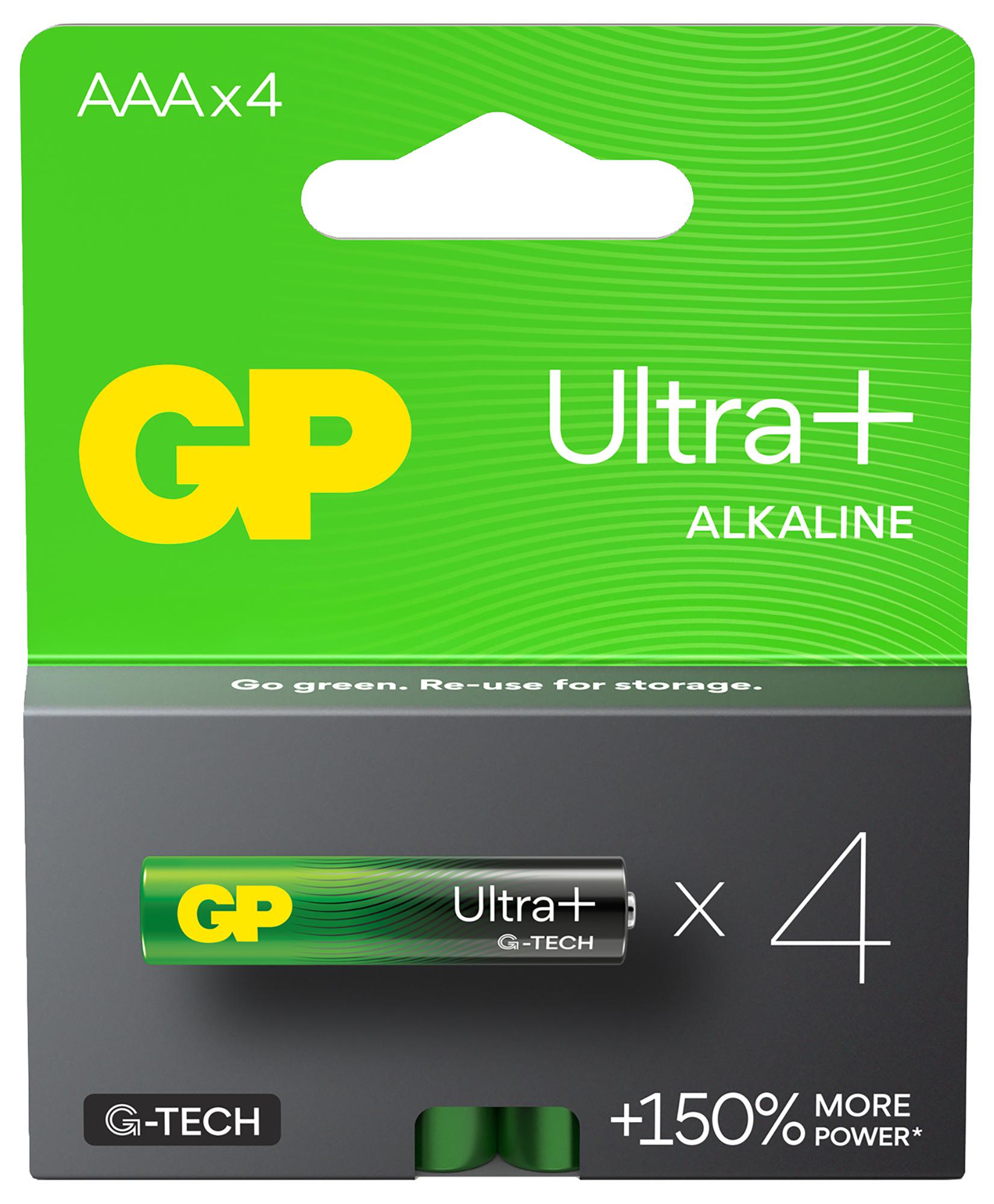 Gp Batteries Gp24Au(P)-C4 Battery, Aaa, Alk, Ultraplus, Pk4