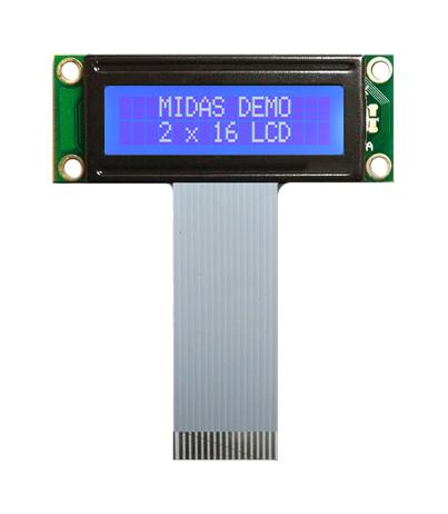 Midas Displays Mc21603A6W-Bnmlw-V2 Lcd Display, Transmissive, Stn, 3.15mm