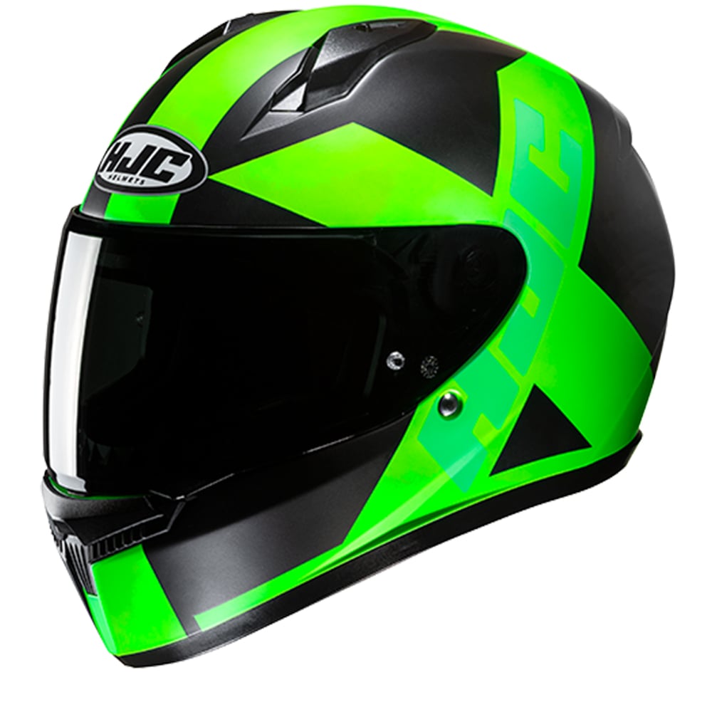 HJC C10 Tez Black Green Full Face Helmet Size XL