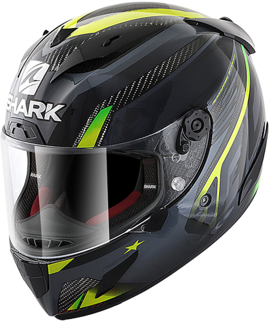 Shark Race-R Pro Carbon Aspy Carbon Anthracite Yellow DAY Full Face Helmet XL