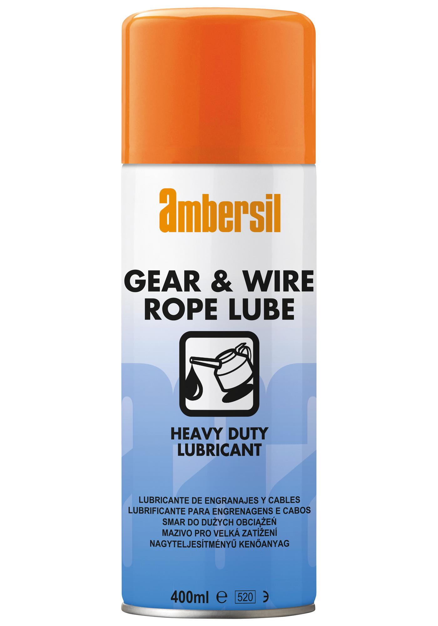 Ambersil Gear And Wire Ropelubricant, 400Ml Lubricant, Protective, Aerosol, 400Ml