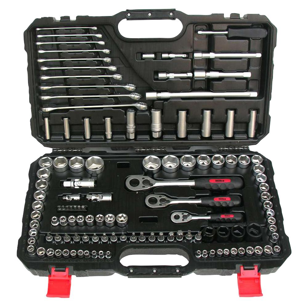 Hilka Tools 01120003 Socket And Spanner Set, 120Pc