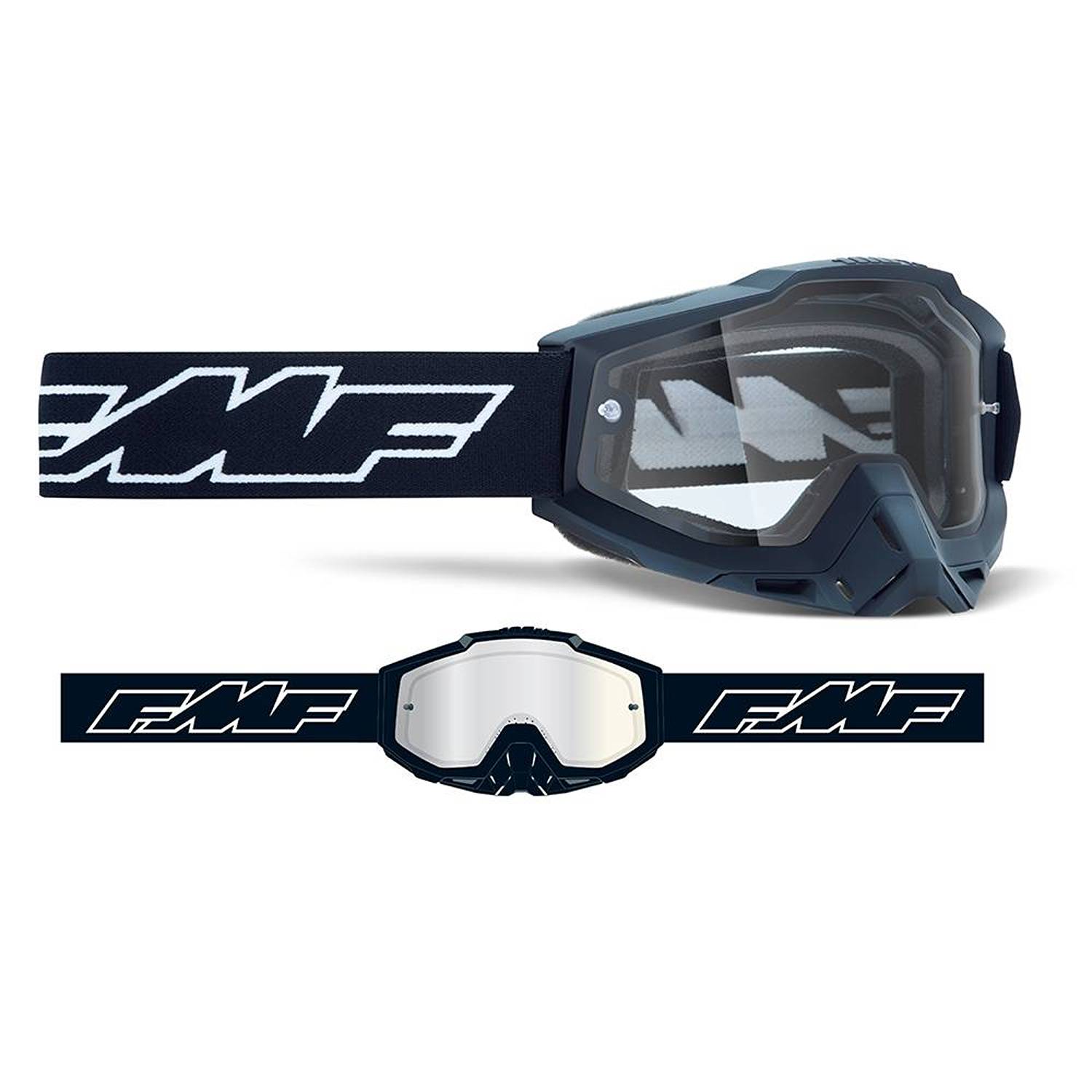 FMF Powerbomb Enduro Black Clear Goggles Size