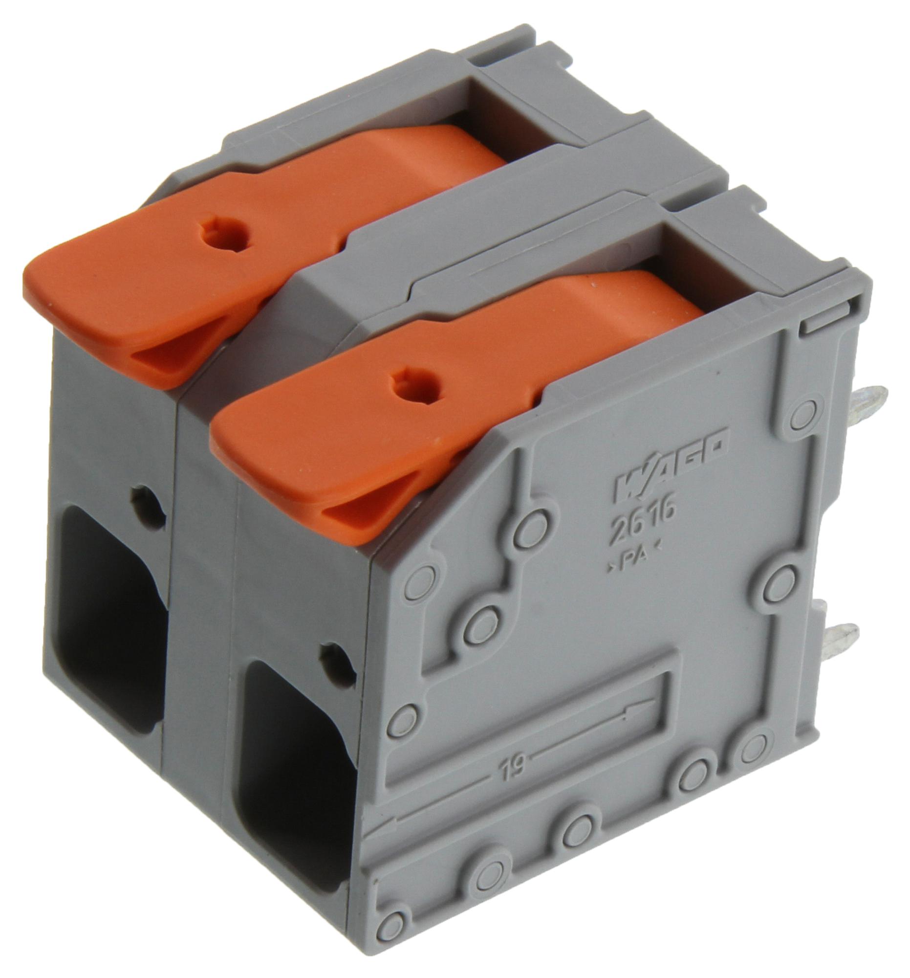 WAGO 2616-3352 Terminal Block, Wtb, 2Pos, 18-4Awg