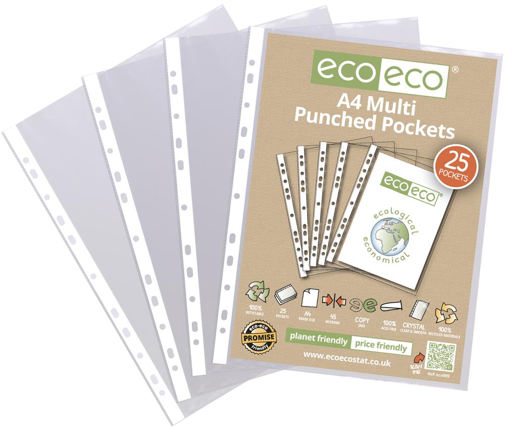 Eco-Eco Eco009 A4 Bag 25 Multi Punched Pockets