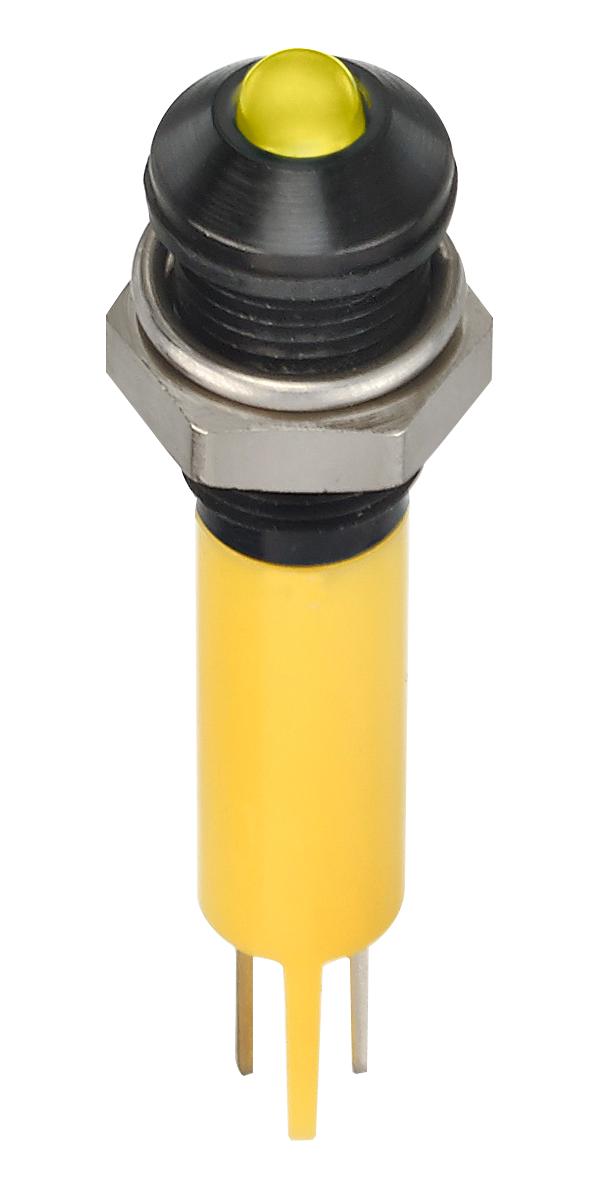 APEM Q6P1Bxxhy12E Led Panel Indicator, Yellow, 6mm, 12Vdc