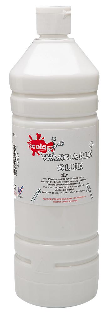Scolaquip Wg1Lt Pva Washable Glue, 1L, Blue Label