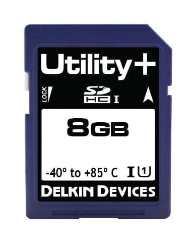 Delkin Devices Se08Apge9-1B000-3 Sdhc Card, Uhs-1, Class 10, 8Gb, Mlc