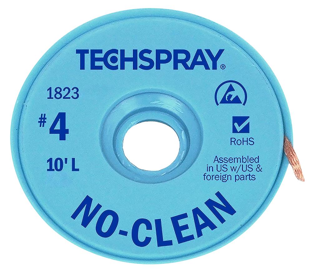 Techspray 1823-10F Braid, No-Clean Desoldering, 10Ft