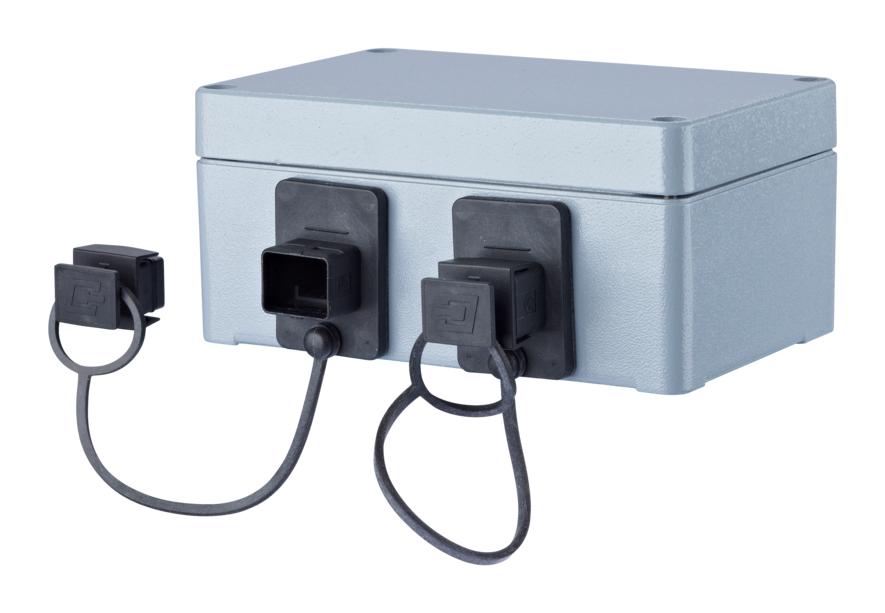 METZ CONNECTorect 1401040620Me Wall Outlet, 2 Port, Ip67, Grey