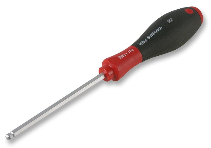 Wiha 26329 Screwdriver, Hexagon, Ball, 4mm