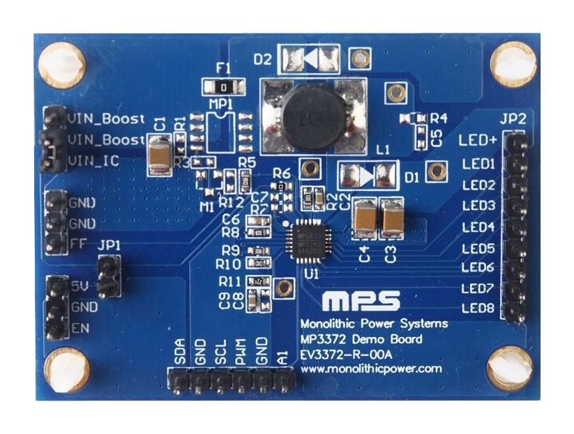 Monolithic Power Systems (Mps) Ev3372-R-00A Eval Board, 0.5A Boost Led Driver Board