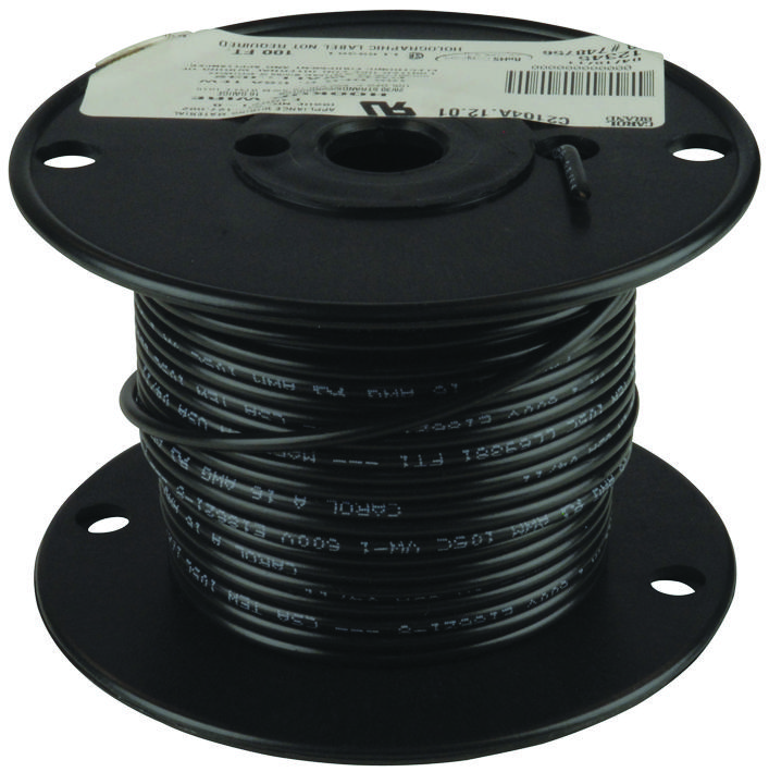Carol Cable/general Cable C2104A.12.01 Hook Up Wire 100Ft 16Awg Tin-Copper Black