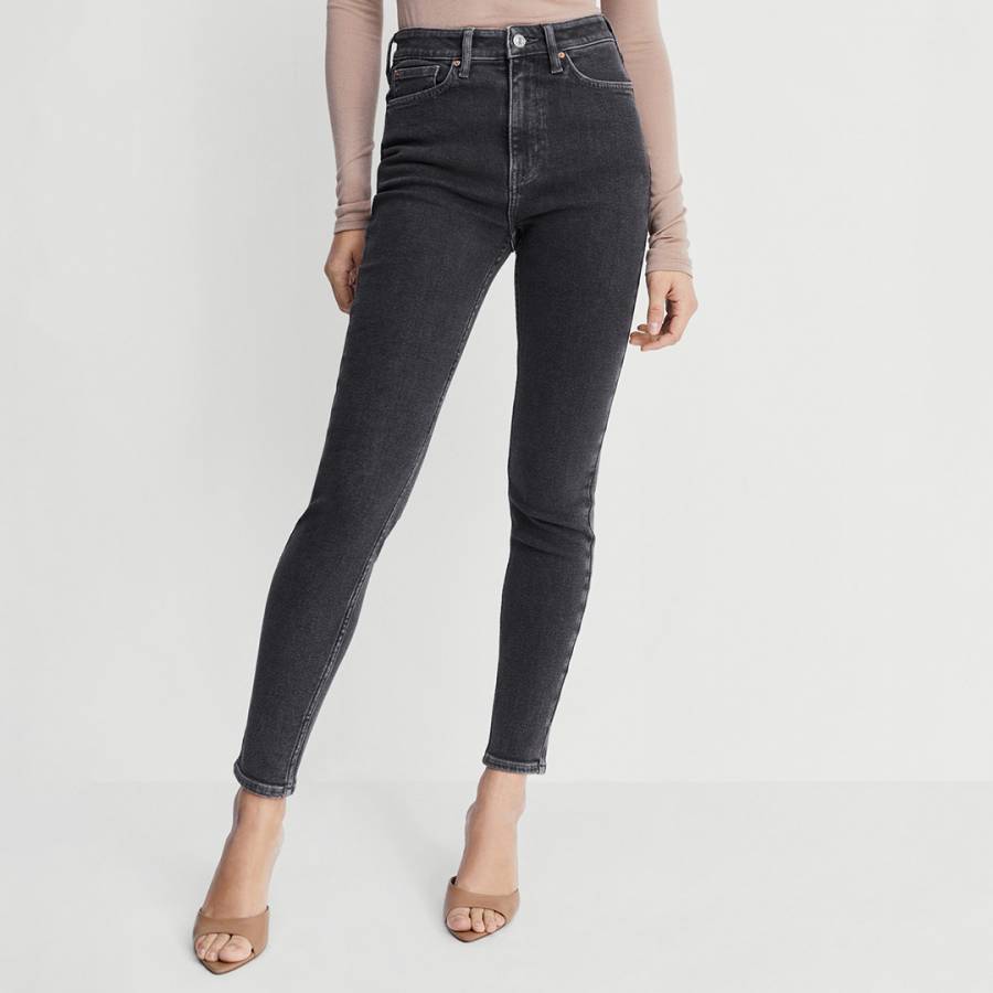 Open Grey High-Rise Skinny Jeans