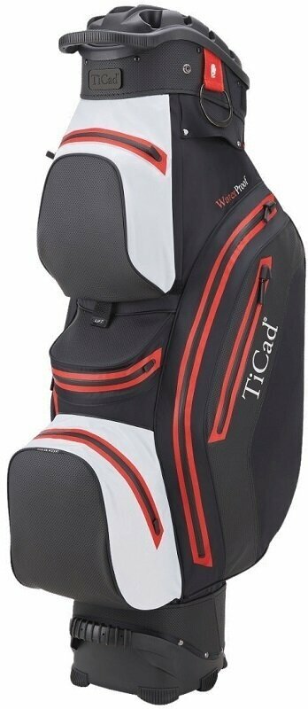 Ticad QO 14 Premium Water Resistant Black/White/Red Golf Bag