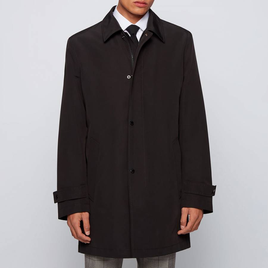 Black Dain Zip Coat