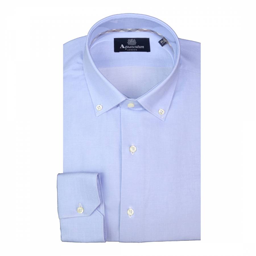 Light Blue Button Down Long Sleeve Cotton Shirt