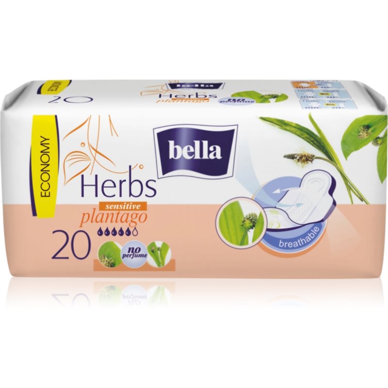 BELLA Herbs Plantago sanitary towels fragrance-free 12 pc