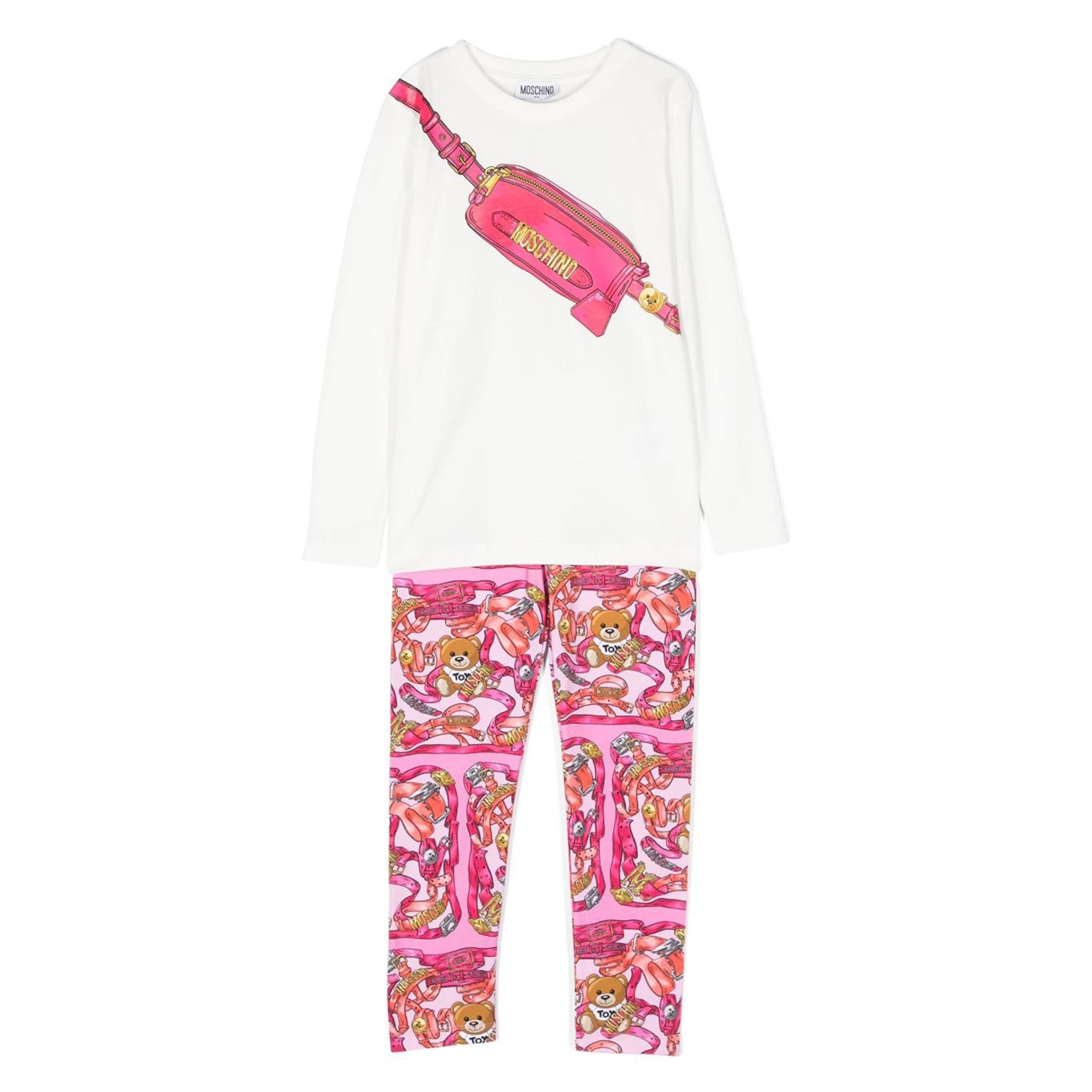 Maxi T-shirt+Legging 8A Pink TOY Foulard