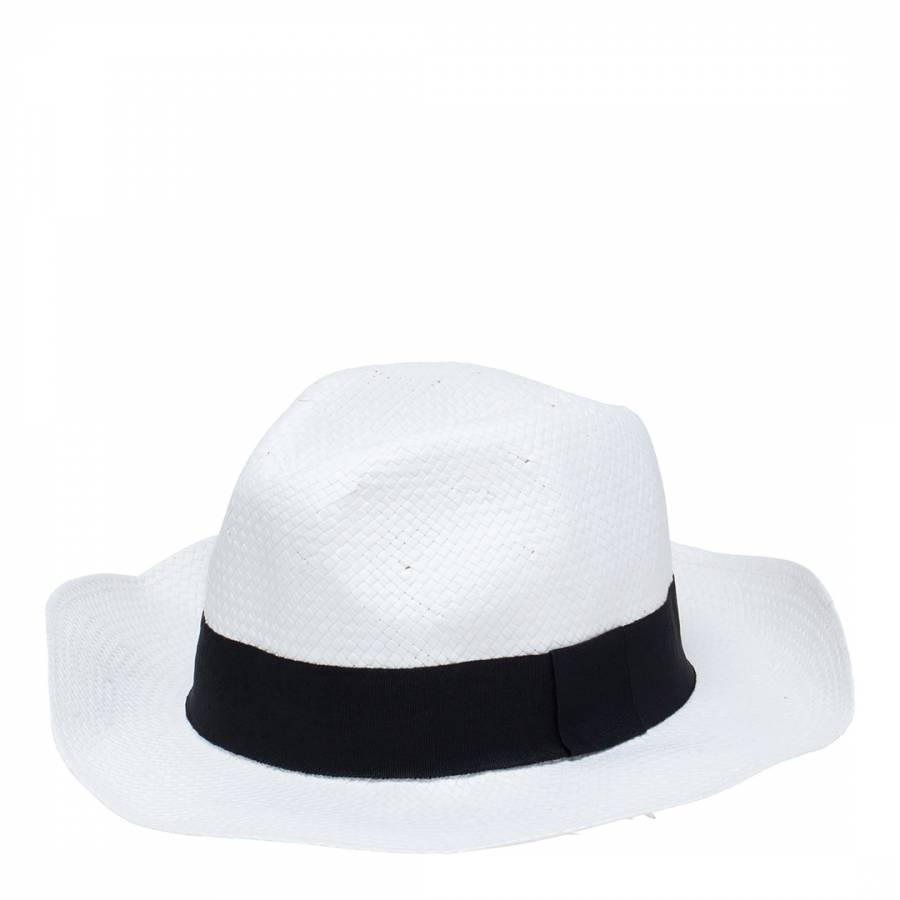 White White Straw Panama Hat