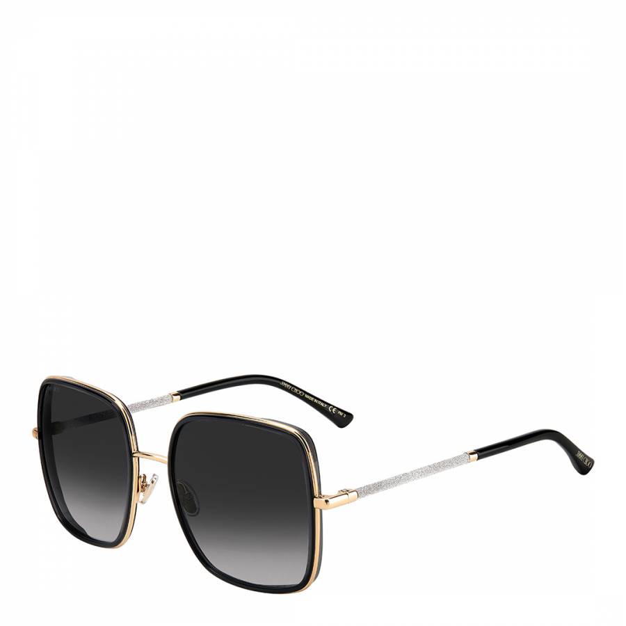 Gold Grey Square Sunglasses