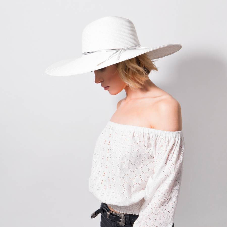 Adelaide Hat - White/Silver