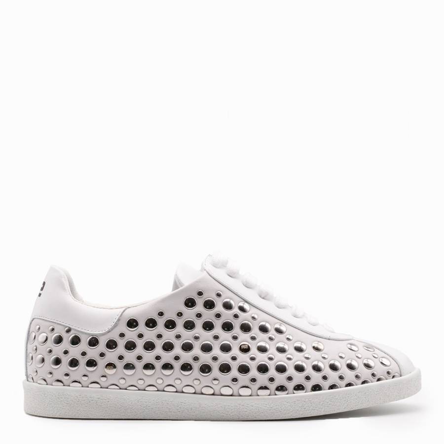 White Studded Trainers