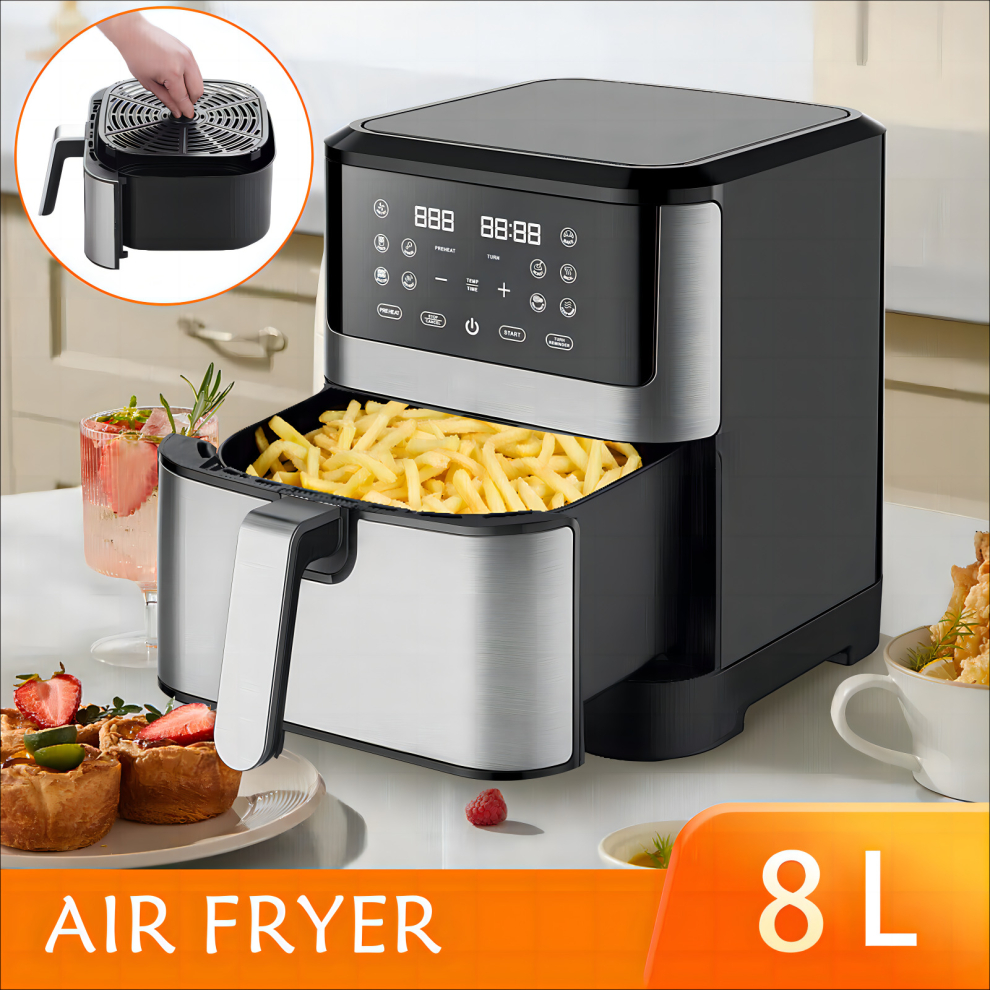 8L Air Fryer Kitchen Oven Healthy Frying Cooker 1500W