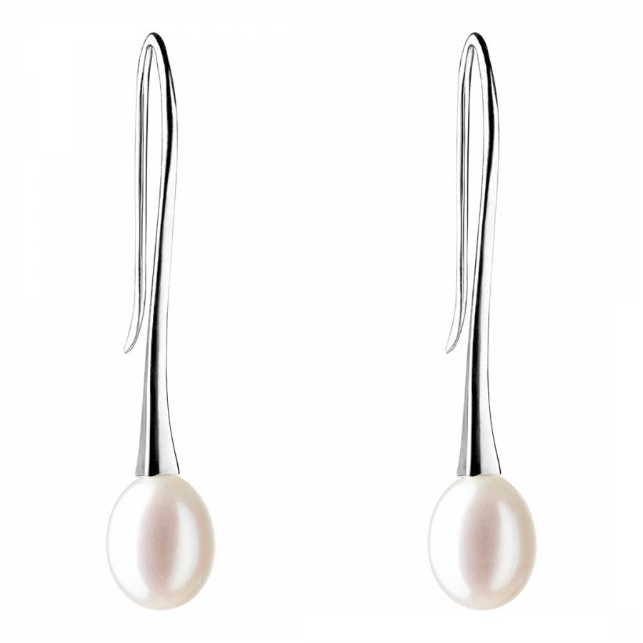 White Freshwater Pearl 14K Rose Gold Plated Earrings