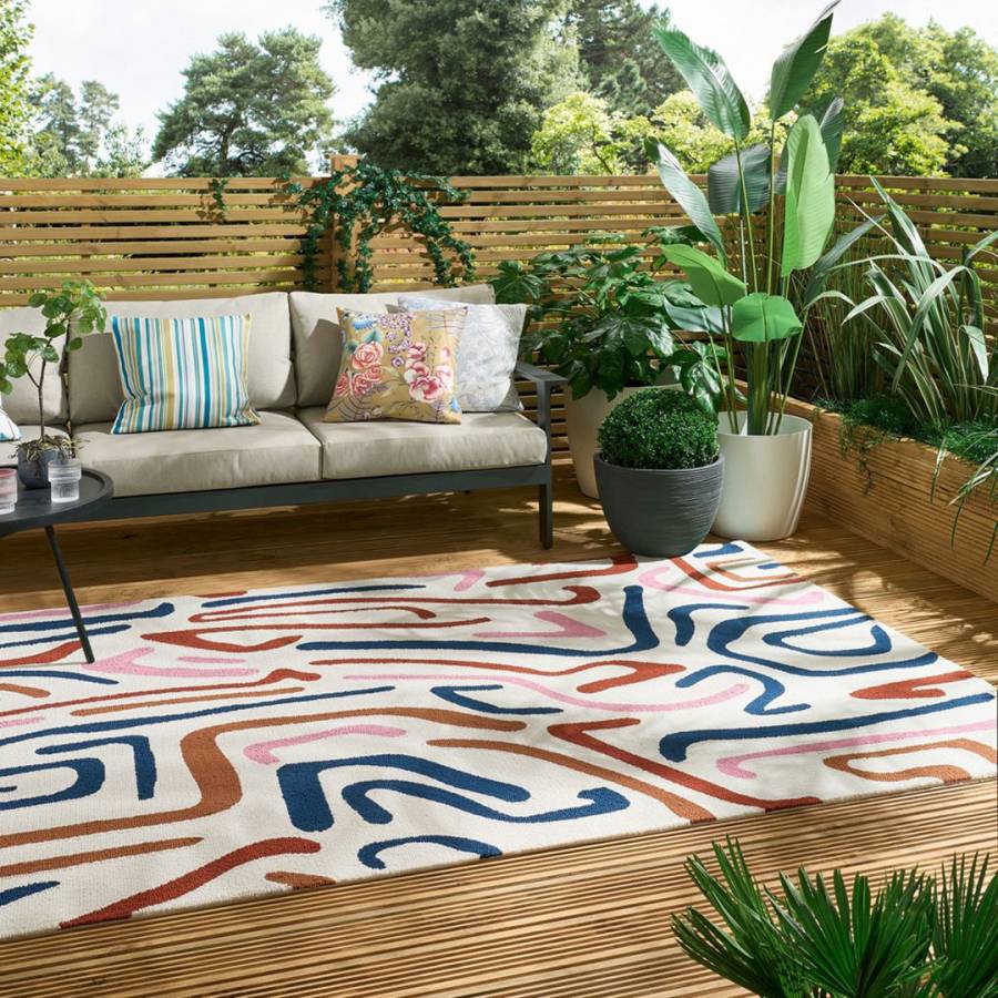 Synchronic Outdoor Rug 250x350cm Orchid/Brazilian Rosewood/Origami