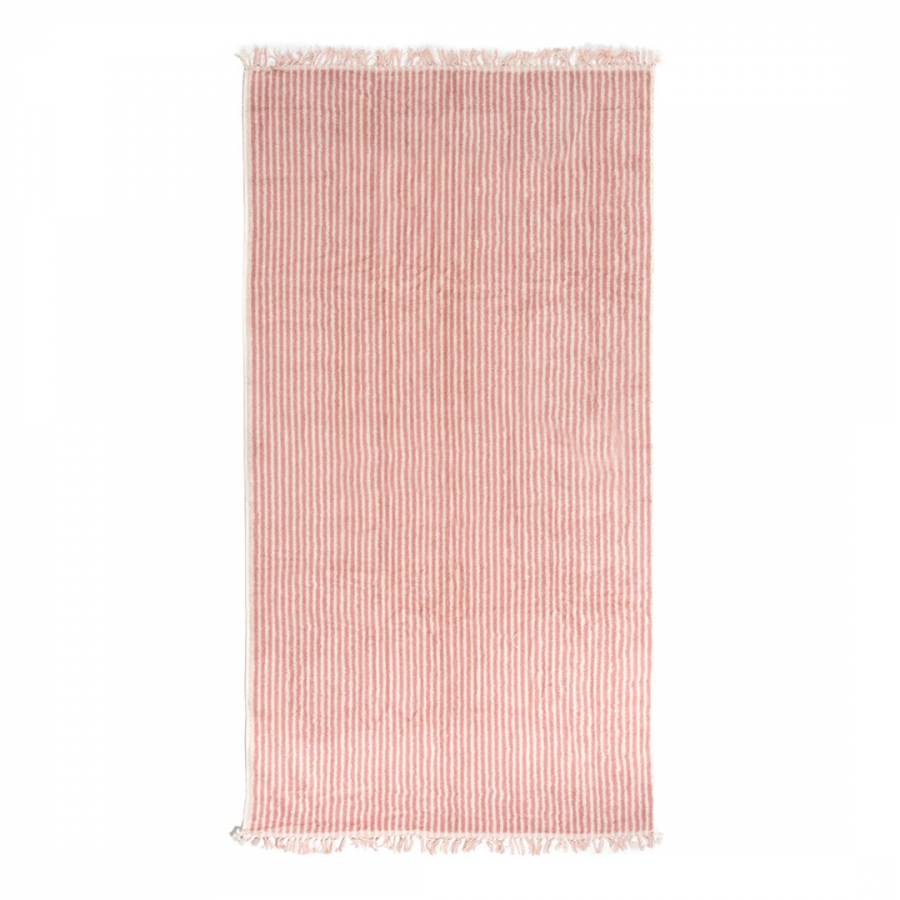 Laurens Stripe Beach Towel Pink