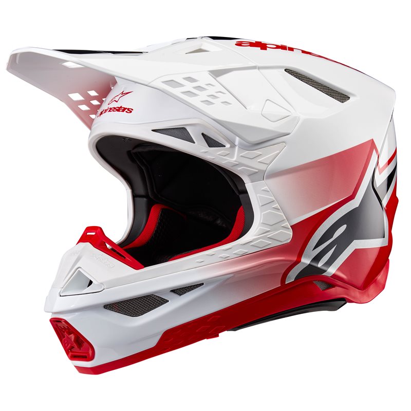 Alpinestars Supertech S-M10 Unite Helmet Ece 22.06 Red White Glossy Size L