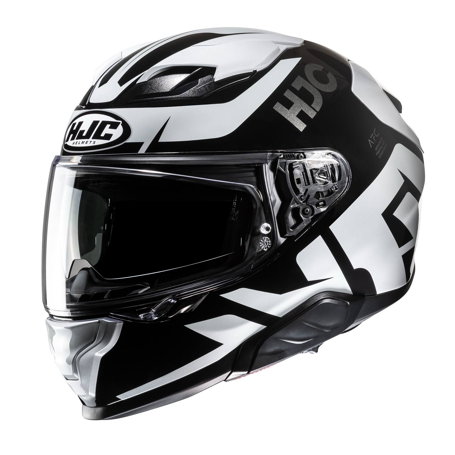 HJC F71 Bard Black White Full Face Helmet Size L