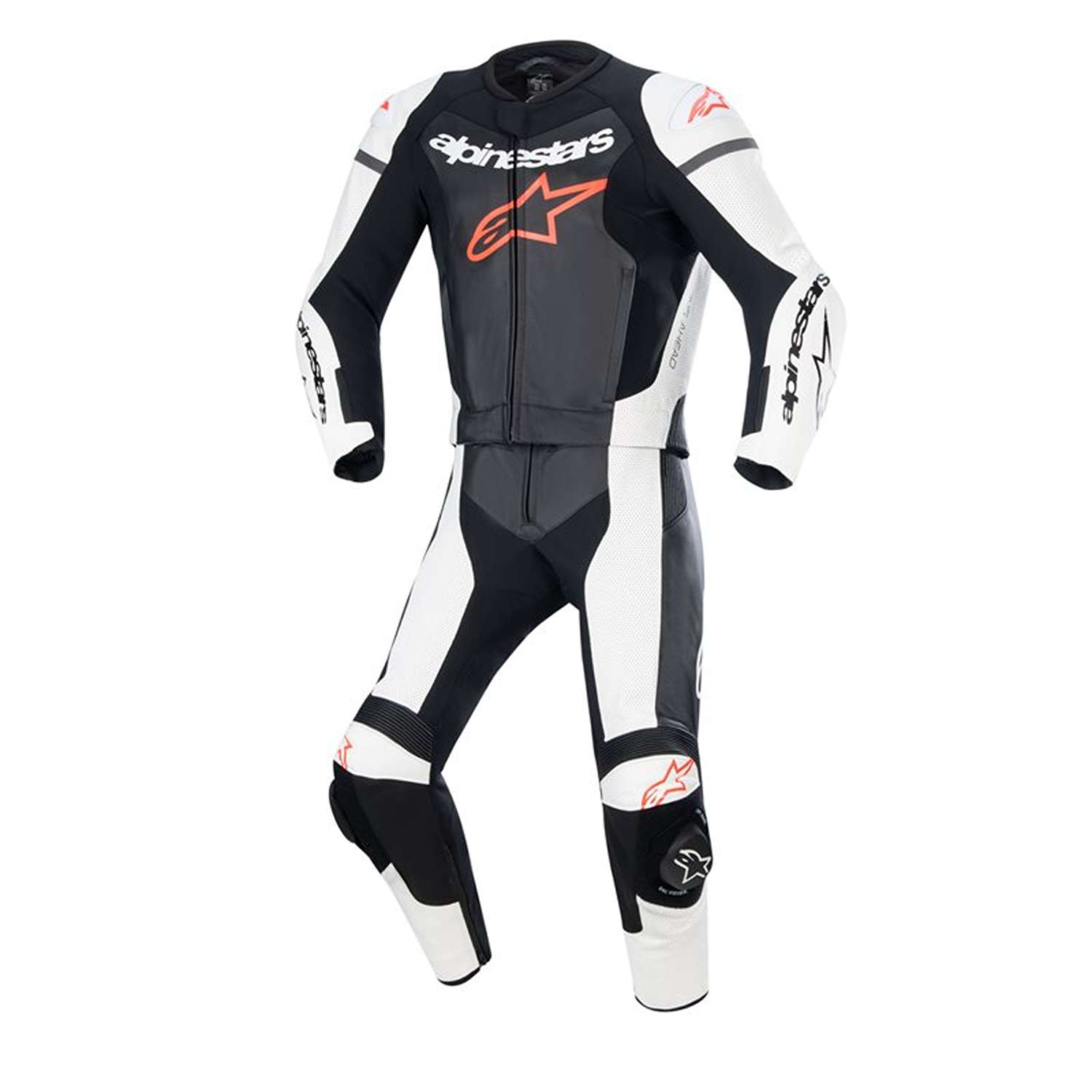 Alpinestars Gp Force Lurv 2Pc Leather Suit Black White Red Fluo Size 48