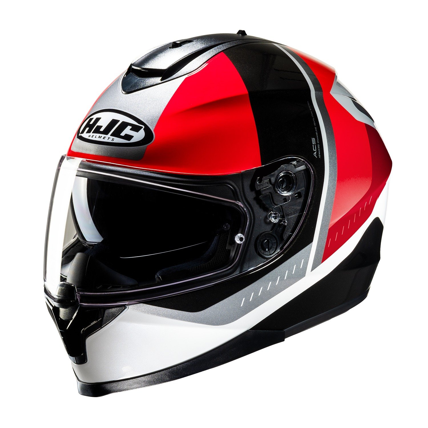 HJC C70N Alia Black Red Full Face Helmet Size L