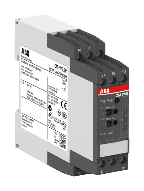 Abb 1Svr740670R0200 Insulation Monitor Relay, Spdt, 100Kohm