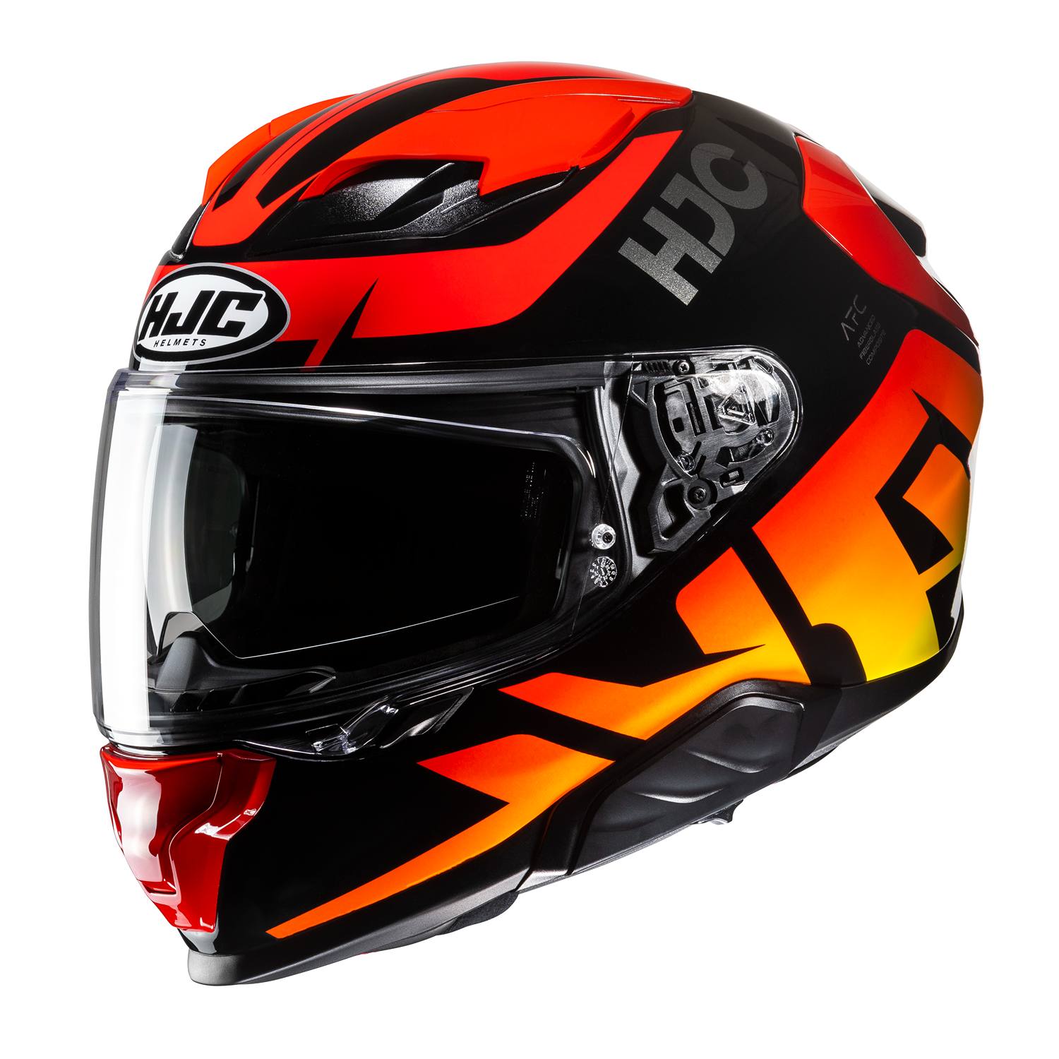 HJC F71 Bard Black Red Full Face Helmet Size L