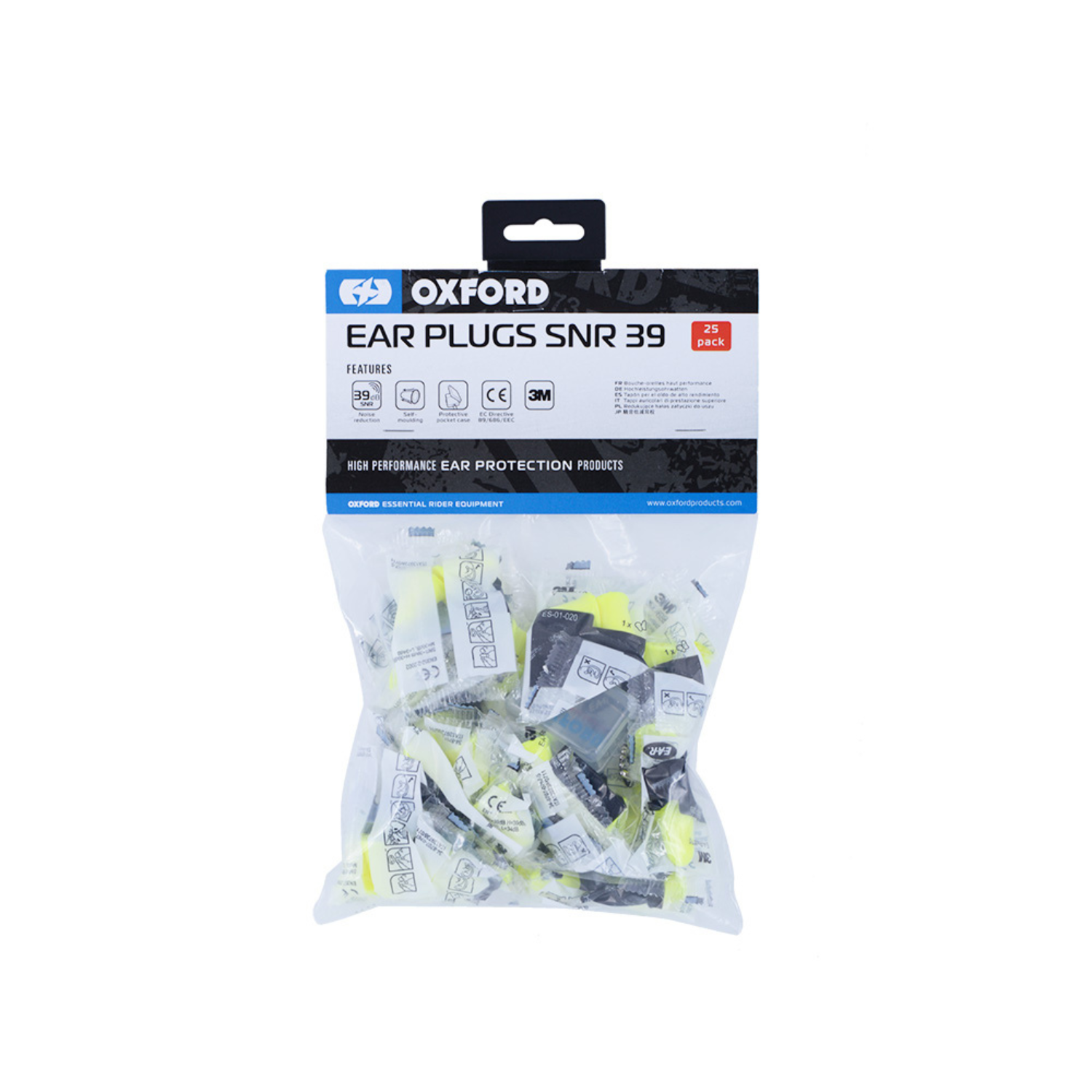 Oxford Products Earplugs SNR39 universal 25 pieces Size