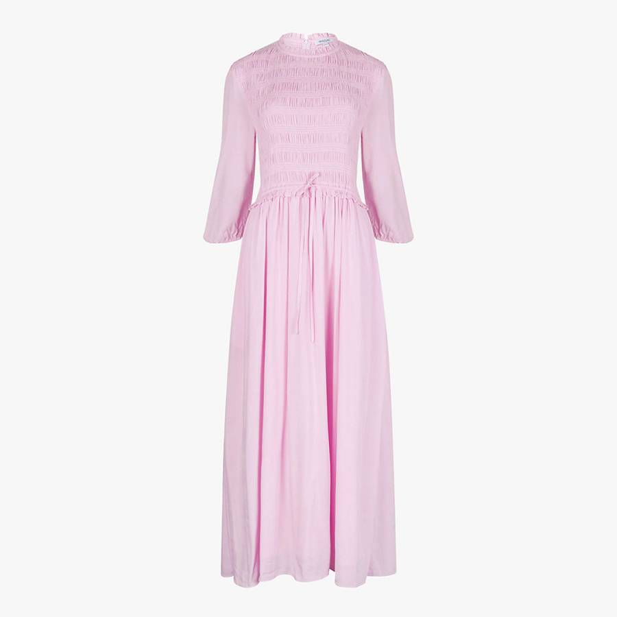 Pink Bali Viscose Midi Dress